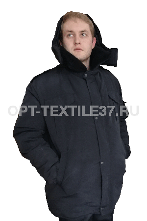 Куртка охранника зимняя чёрная